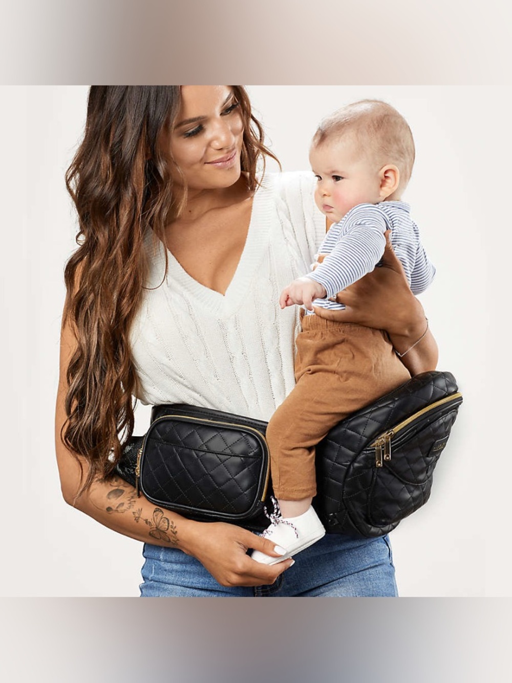 Tushbaby Quilted Faux Leather Hip Seat Carrier